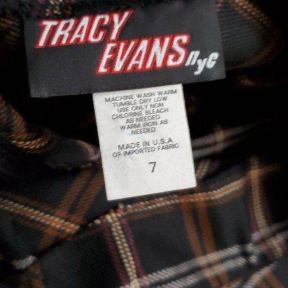 Vintage Tracy Evans | Plaid A-line Mini Skirt - Picture 6 of 6